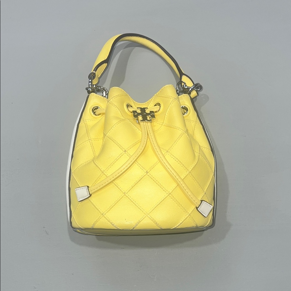 Tory Burch Mini Flemming Quilted Bucket Bag